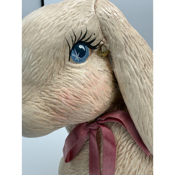 Scioto 1986 Signed Ceramic Lop Ear Bunny Rabbit Planter Spring Country - Vintage - Picture 4 of 16